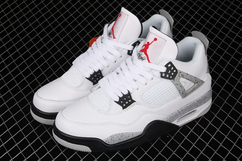 All categories Air Jordan Jordan series basketball shoes Air Jordan 4 pure original Air Jordan 4 White Cement AJ4 Joe 4 white cement white gray 840606-192